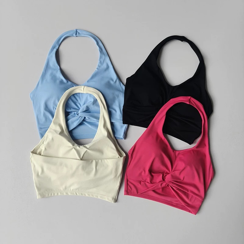 Halter Twist Sports Bra Women  - đánh giá và giá Pilate Yoga Workout