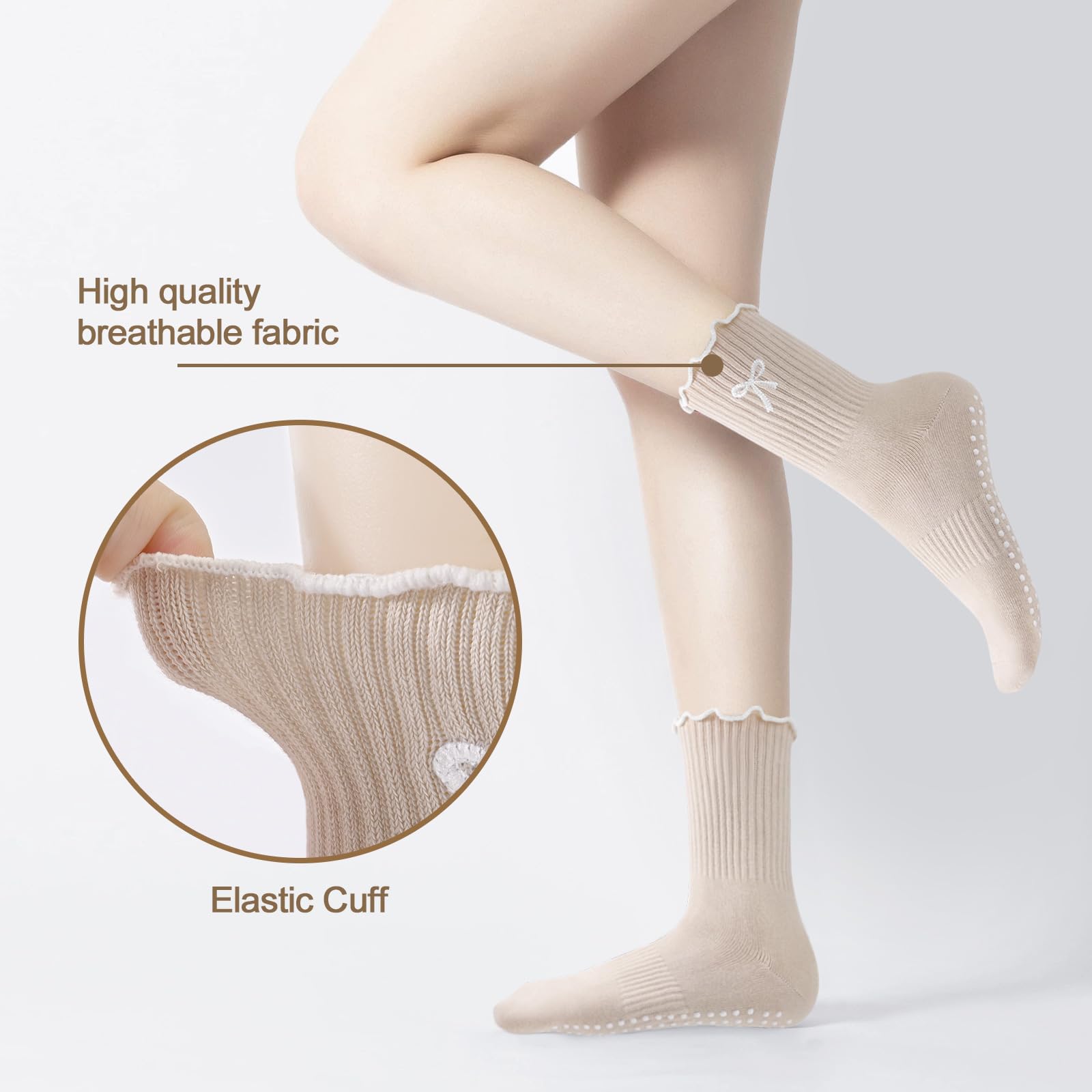 1 Pair of Anti-Slip Grip Pilat - đánh giá và giá Medias Para Pilates Y Yoga