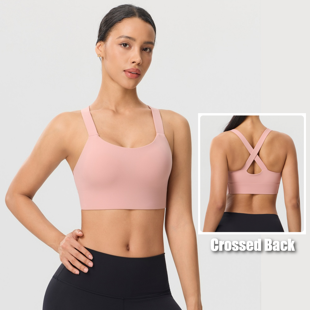 Solid Color Cross Back Sports  - đánh giá và giá Pilates Yoga One